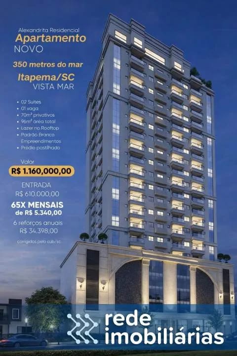 APARTAMENTO PRONTO EM MEIA PRAIA S/C ACEITA PERMUTA POR IMOVEL EM SANTA ROSA/RS